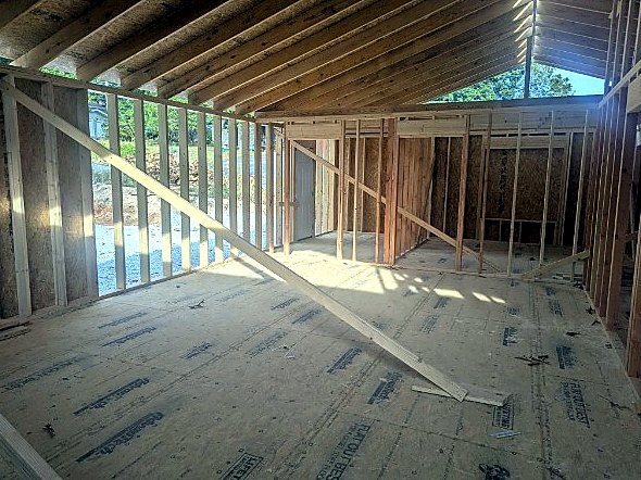 Interior framing, roof trusses, and subfloor